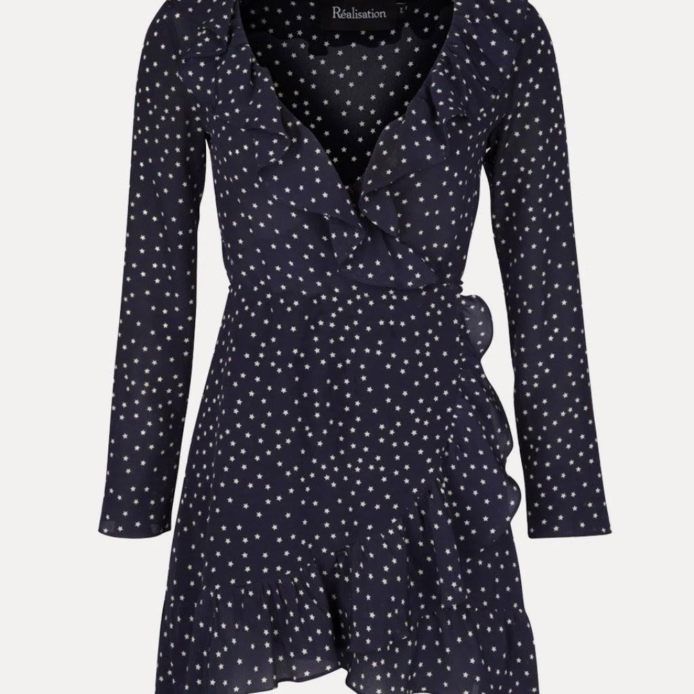 Realization Par - Navy Silk Wraparound Mini!